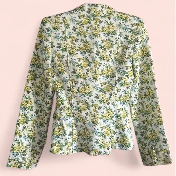 Zimmermann Floral Tailored Blazer AU 1 (US 4) Structured Spring Jacket - Picture 11 of 11